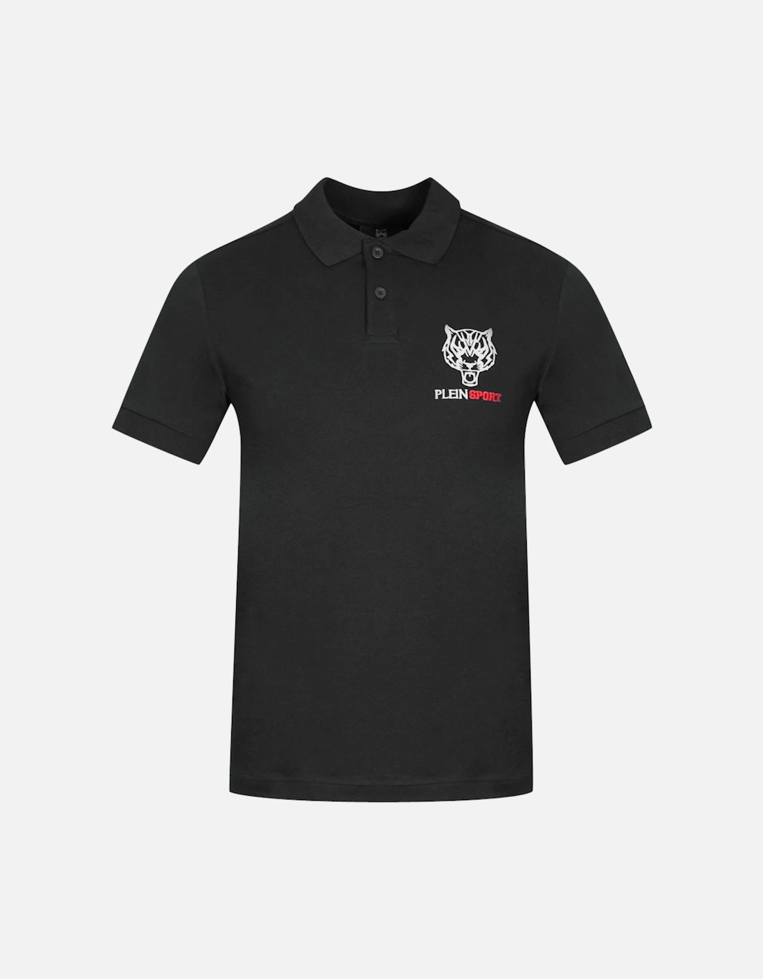 Plein Sport Block Chest Logo Black Polo Shirt, 3 of 2