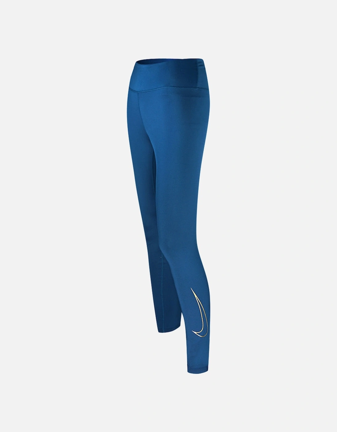 Mid Rise Blue Leggings