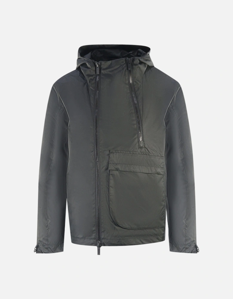 Lyle & Scott Dual Zip Hooded Black Jacket