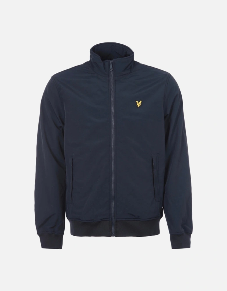 Lyle & Scott Fleece Lined Funnel Neck Navy Jacket