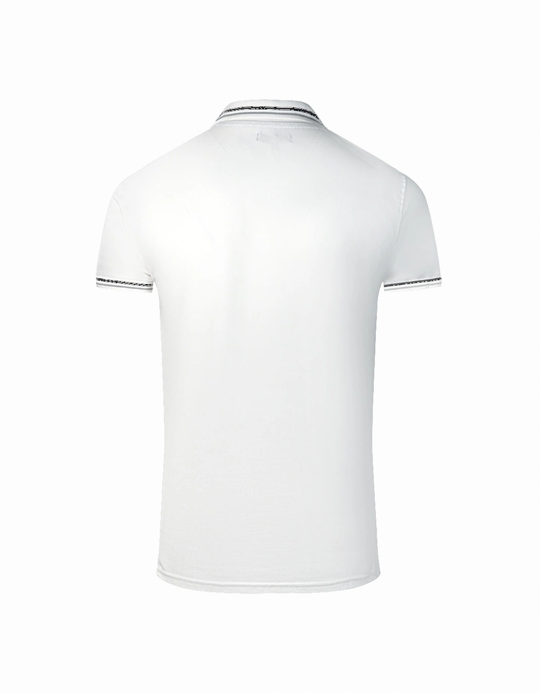 Cavalli Class Twinned Tipped Collar White Polo Shirt