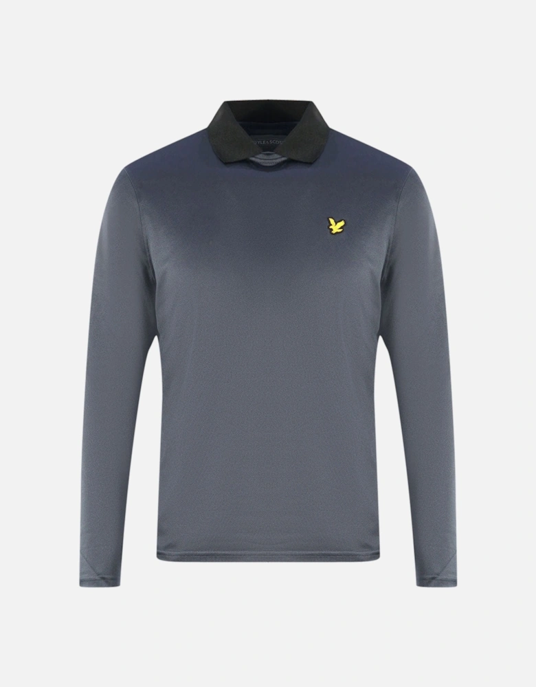 Lyle & Scott Golf Venteech Long Sleeve Dark Grey Polo Shirt