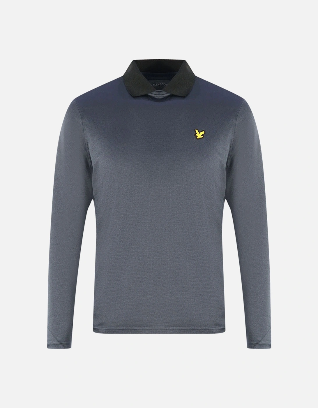 Lyle & Scott Golf Venteech Long Sleeve Dark Grey Polo Shirt, 3 of 2