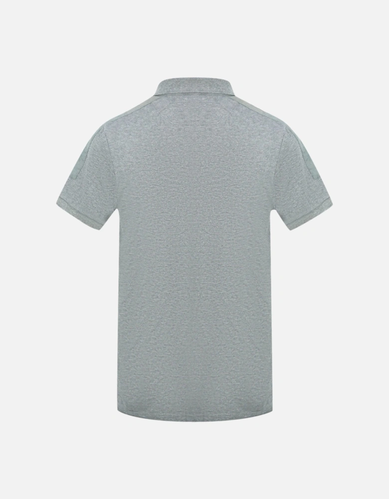 Lyle & Scott Grey Fabric Mix Polo Shirt