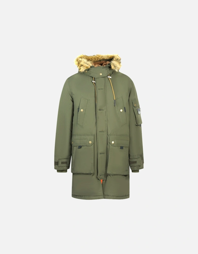 W-Colby-21 Green Hooded Parka Jacket