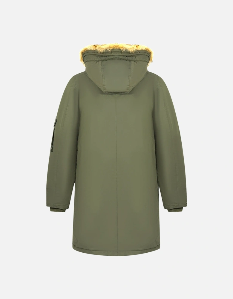 W Colby 21 Green Hooded Parka Jacket