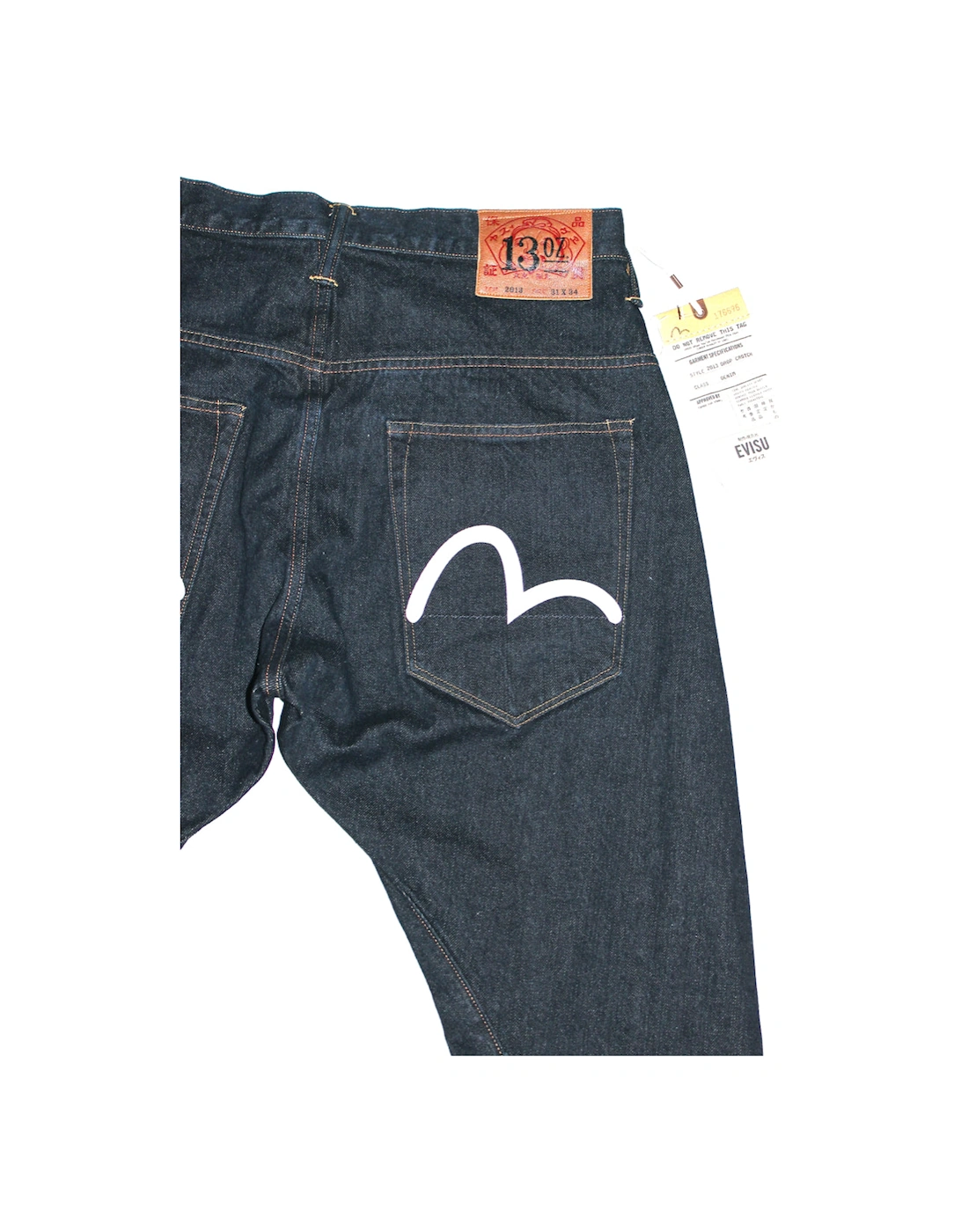 Evisu 2018 Yamato Military Drop Crotch Blue Jeans
