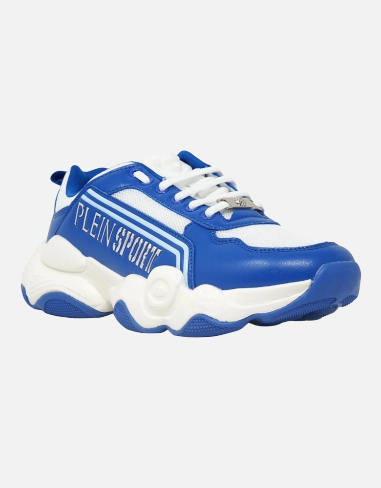 Plein Sport Bold Brand Logo Blue Sneakers