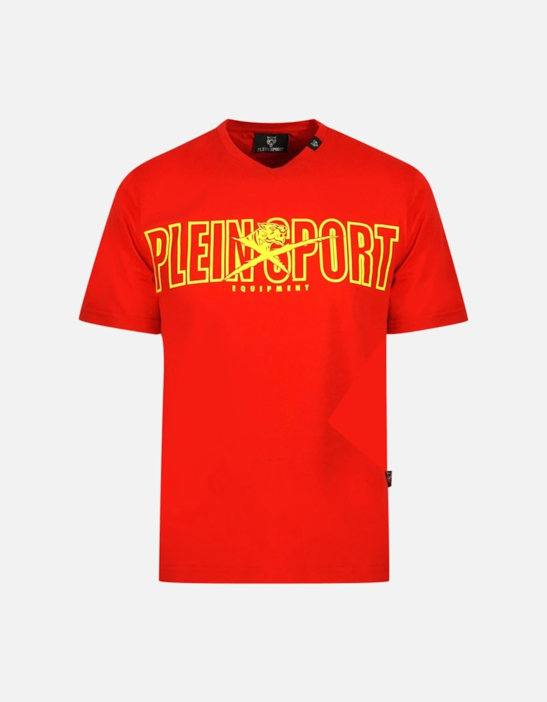 Plein Sport Bold Branded Logo Red T-Shirt