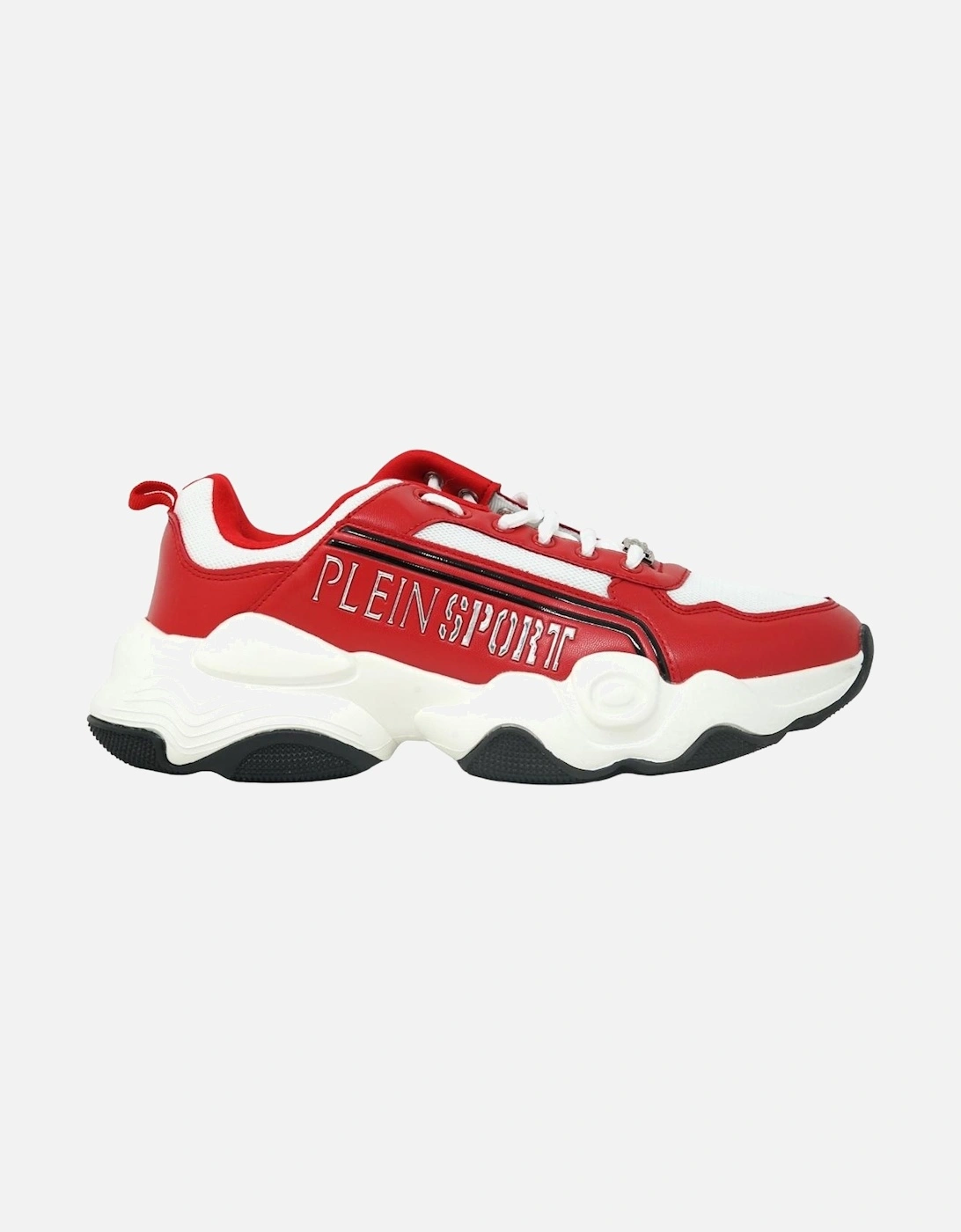 Plein Sport Bold Brand Logo Red Sneakers, 4 of 3