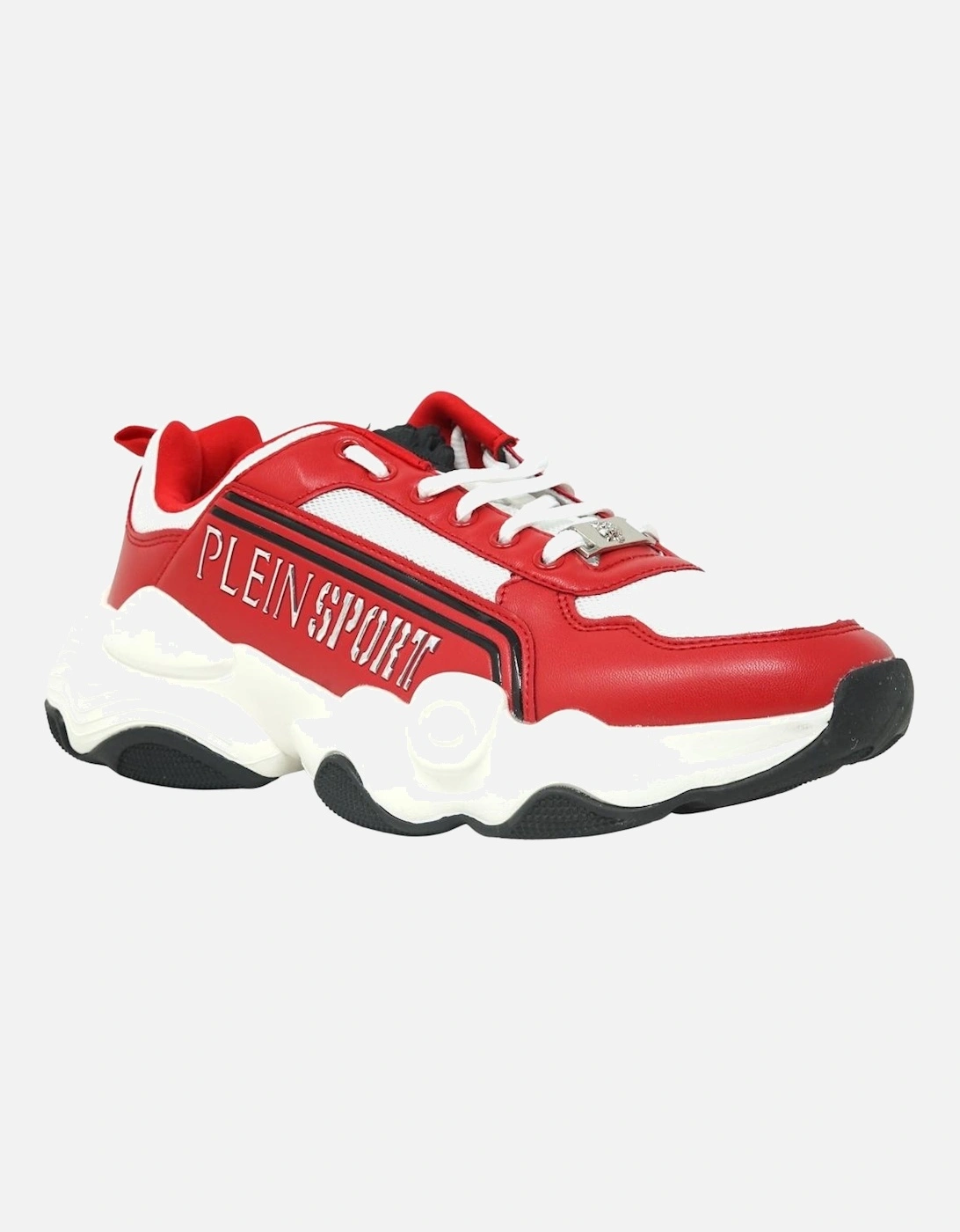 Plein Sport Bold Brand Logo Red Sneakers