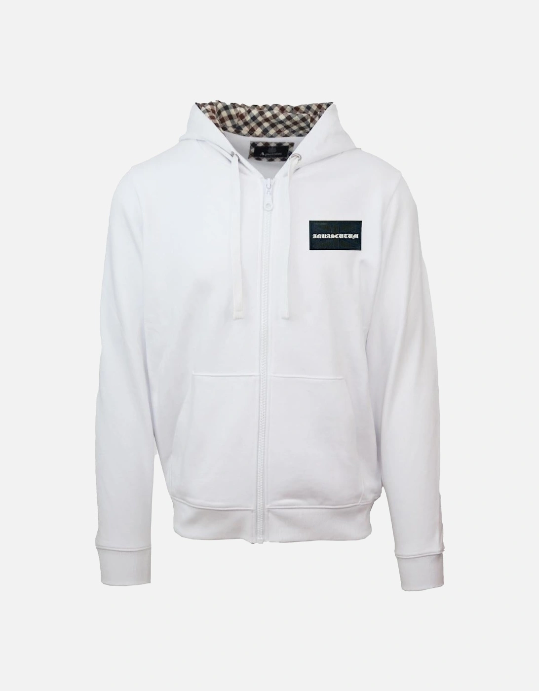 Box Gothic Logo White Zip Up Hoodie, 3 of 2