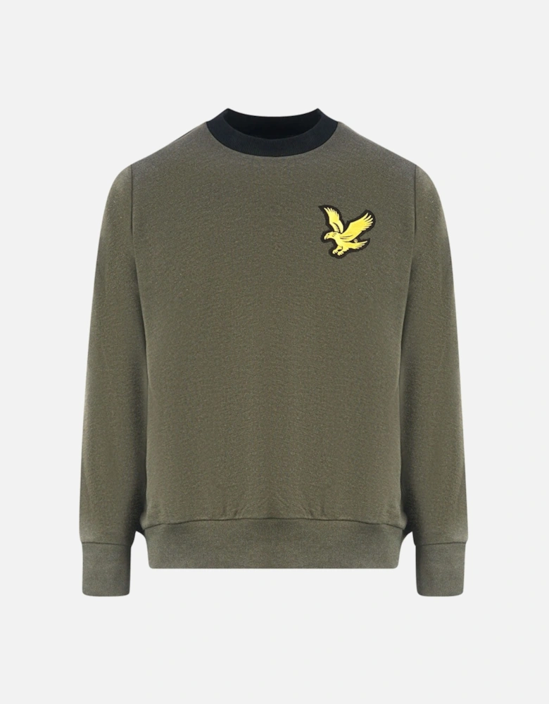 Lyle & Scott Large Eagle Logo Green Sweater