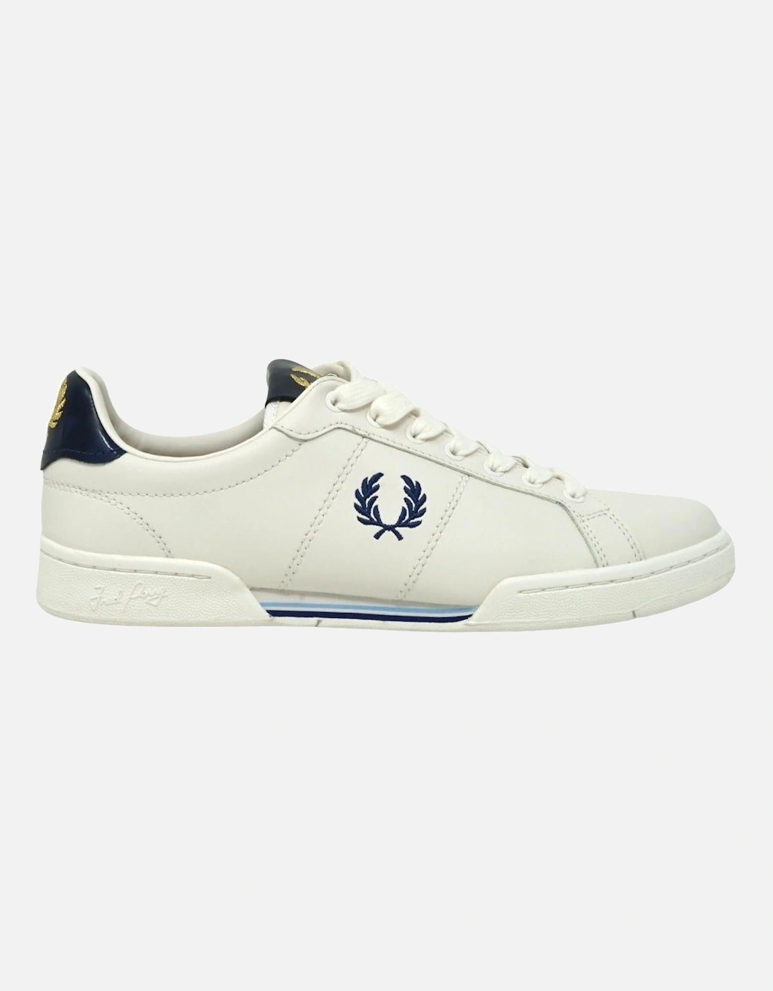 B1272 303 White Leather Trainers, 5 of 4