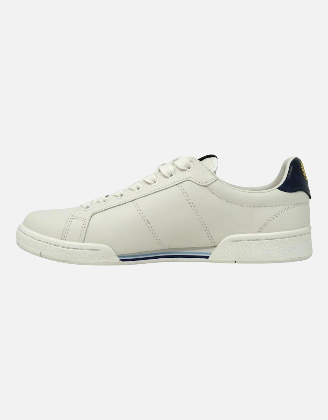 B1272 303 White Leather Trainers