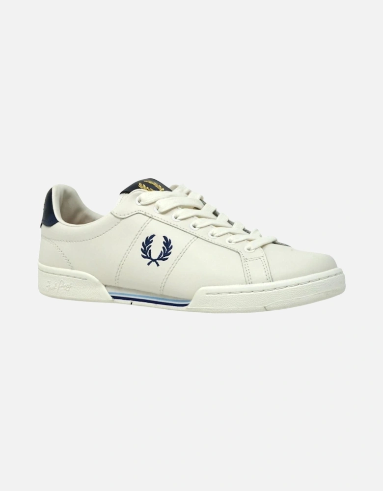 B1272 303 White Leather Trainers