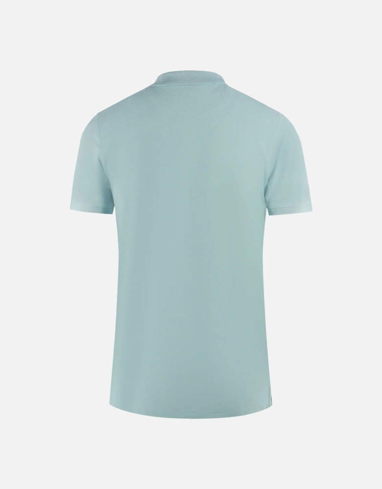 Boxed Logo Light Blue Polo Shirt