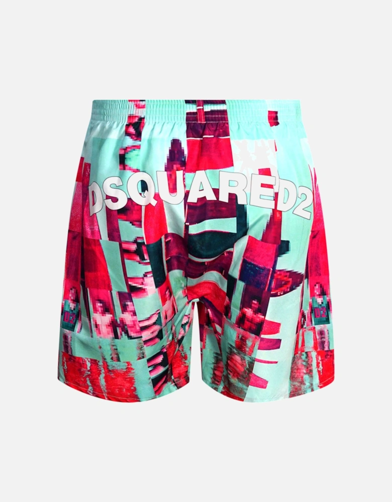 Abstract Design Blue Swim Shorts
