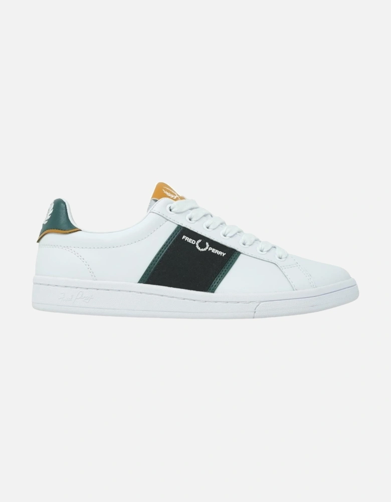 B721 Leather Canvas Mens White Trainers