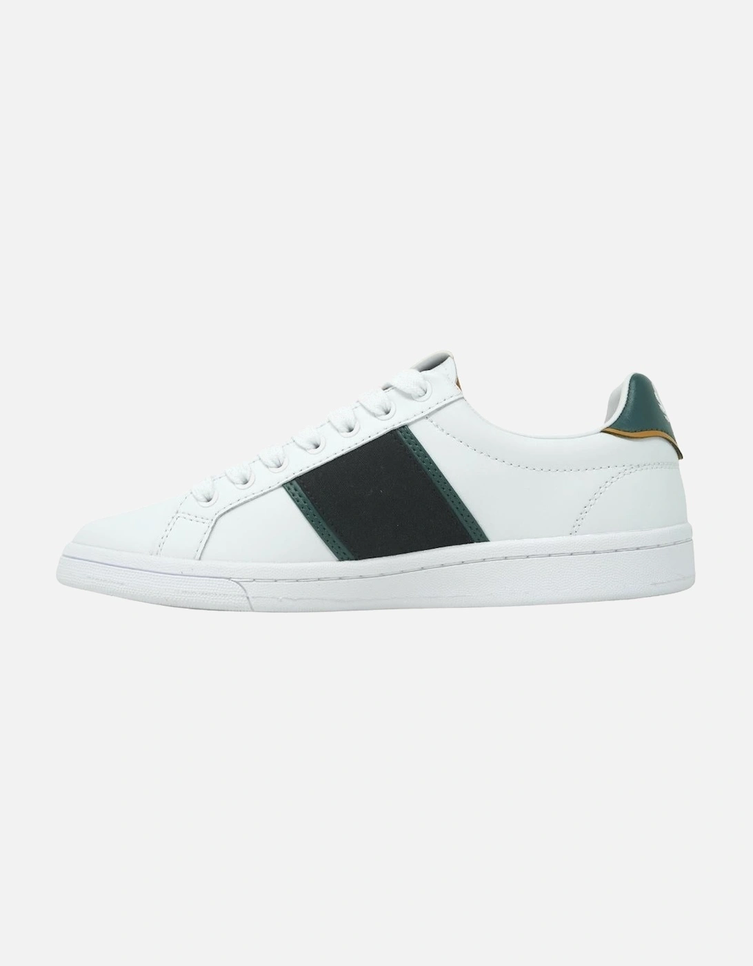 B721 Leather Canvas Mens White Trainers