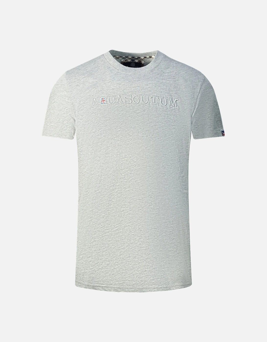 Brand Embossed Logo Grey T-Shirt, 3 of 2