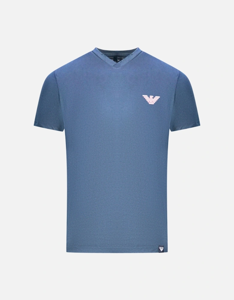 Chest Logo Navy T Shirt