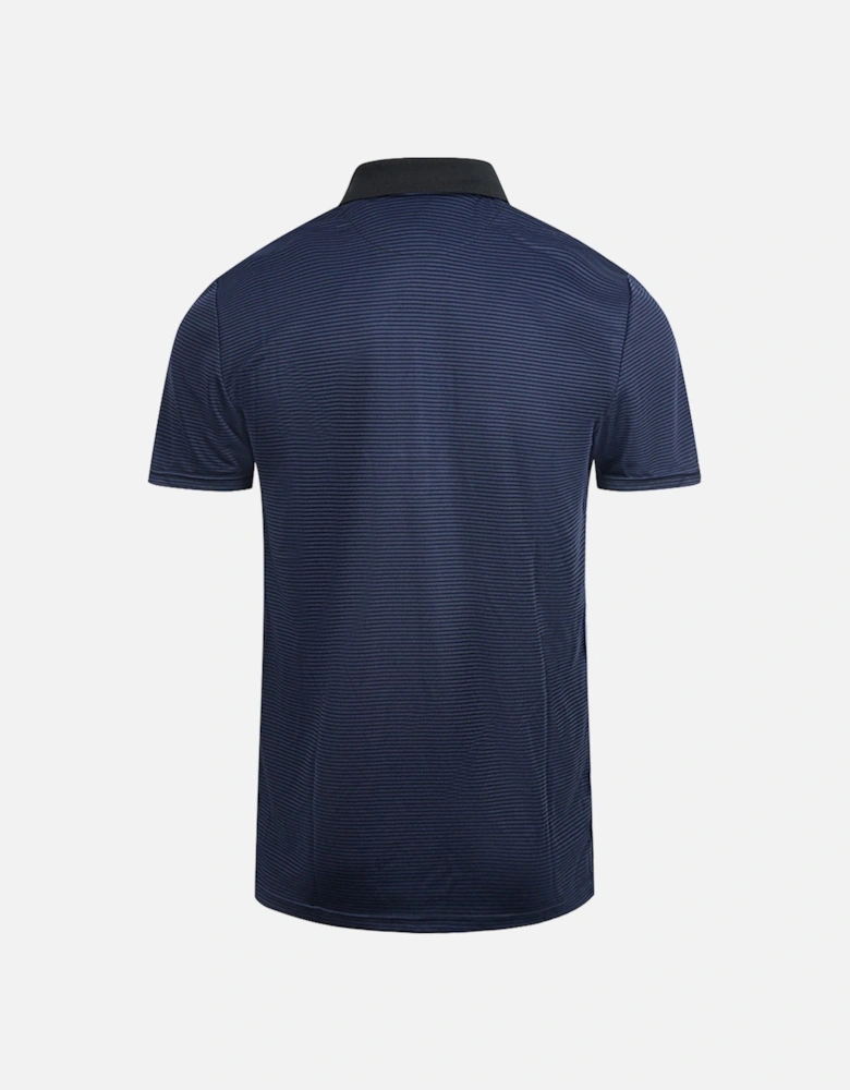 Lyle & Scott Navy Blue Golf Microstripe Polo Shirt