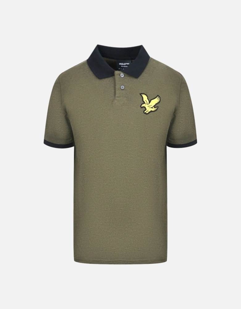 Lyle & Scott Olive Green Block Marl Polo Shirt