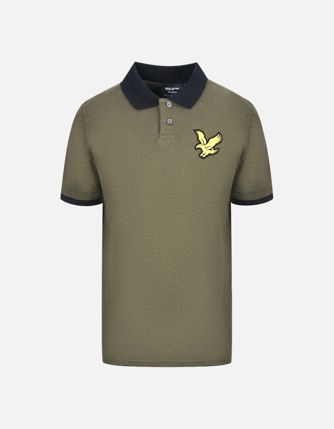 Lyle & Scott Olive Green Block Marl Polo Shirt, 3 of 2