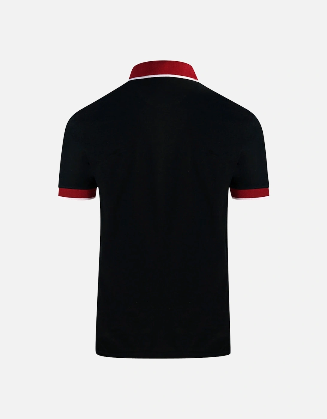 NS Colour Block Black Polo Shirt