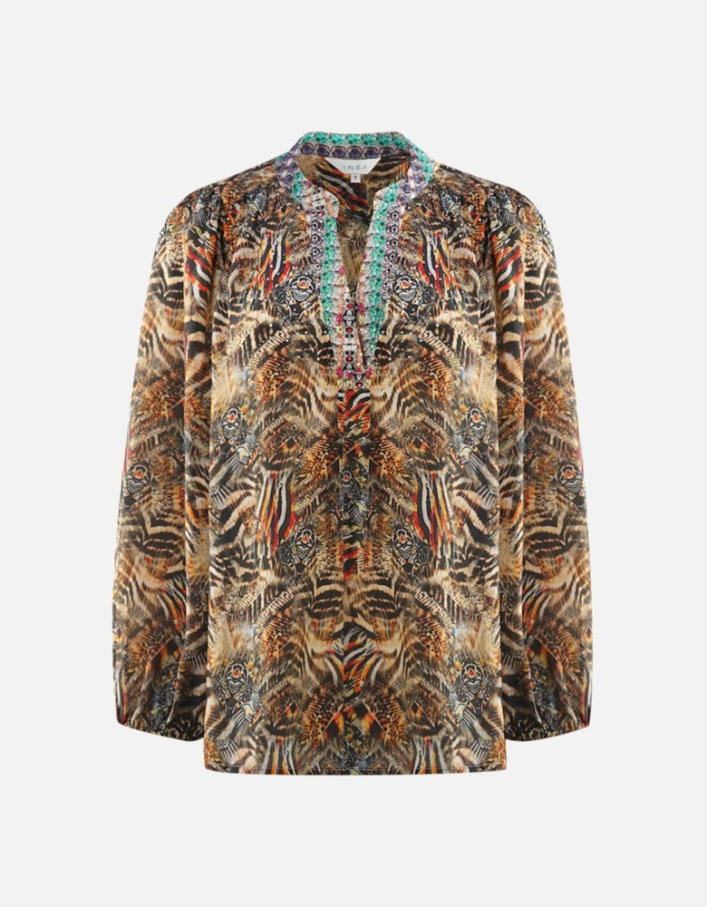 Golden Eagle 120214 Multicoloured V Neck Blouse