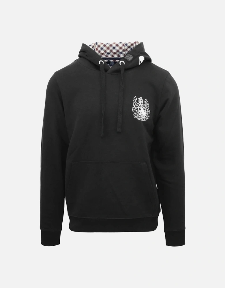 Branded Hood Black Hoodie