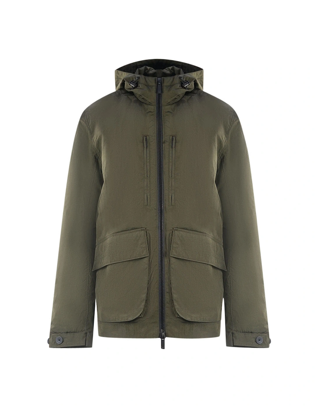 Men's Lyle & Scott Plain Hooded Green Jacket - Tan - Size: 42/Regular