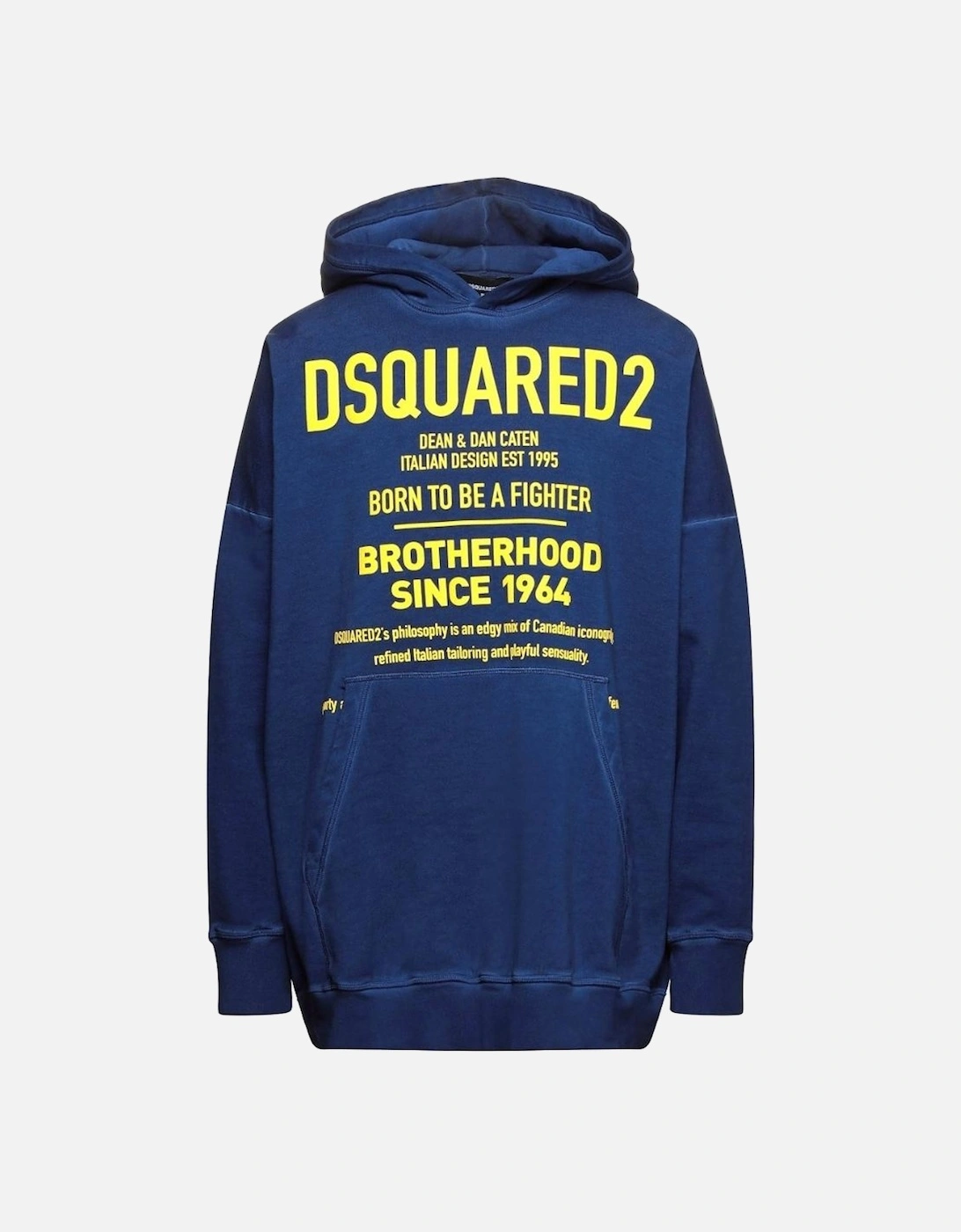 Born To Be A Fighter Oversize Blue Hoodie, 3 of 2