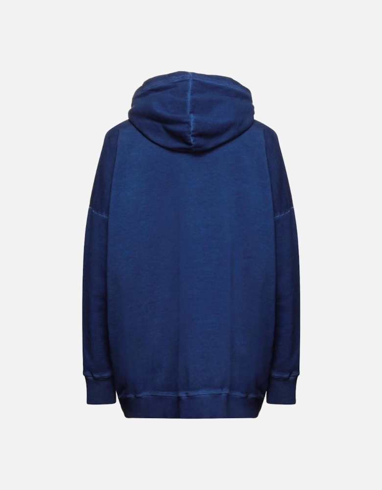 Born To Be A Fighter Oversize Blue Hoodie