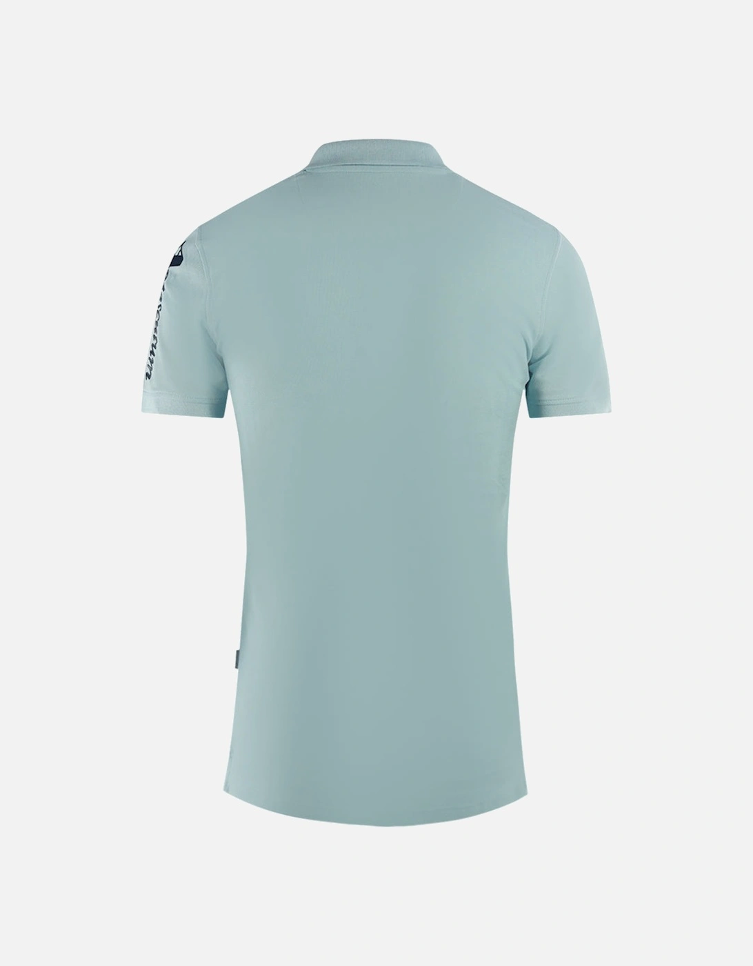 Branded Sleeve Light Blue Polo Shirt