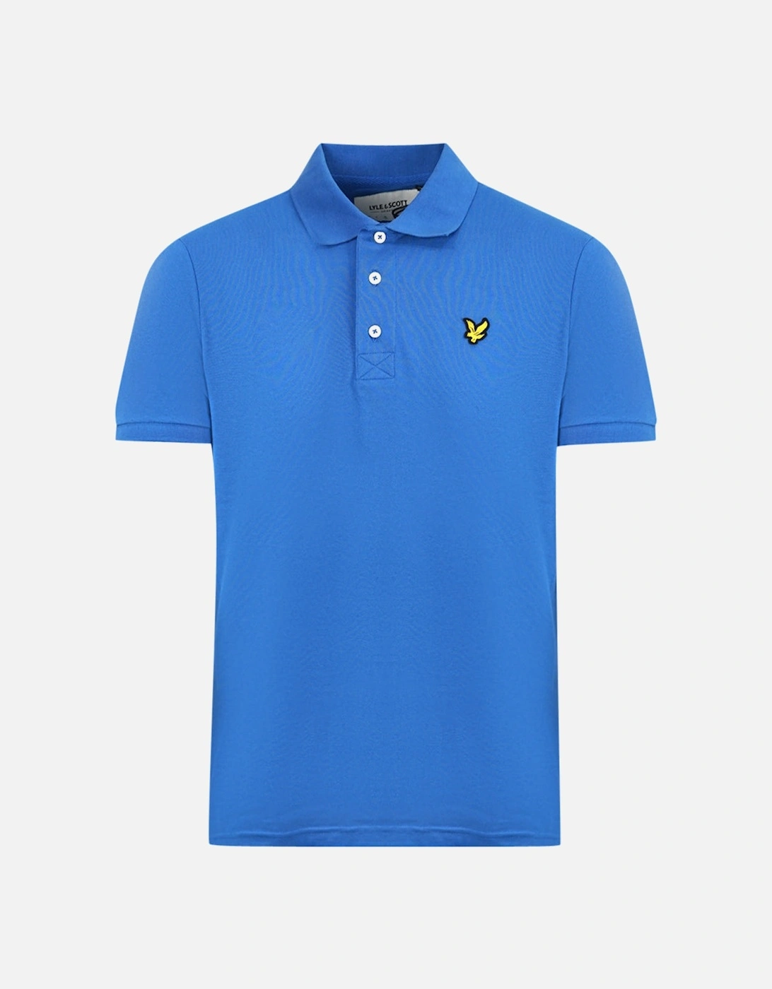 Lyle & Scott Spring Blue Plain Polo Shirt, 3 of 2