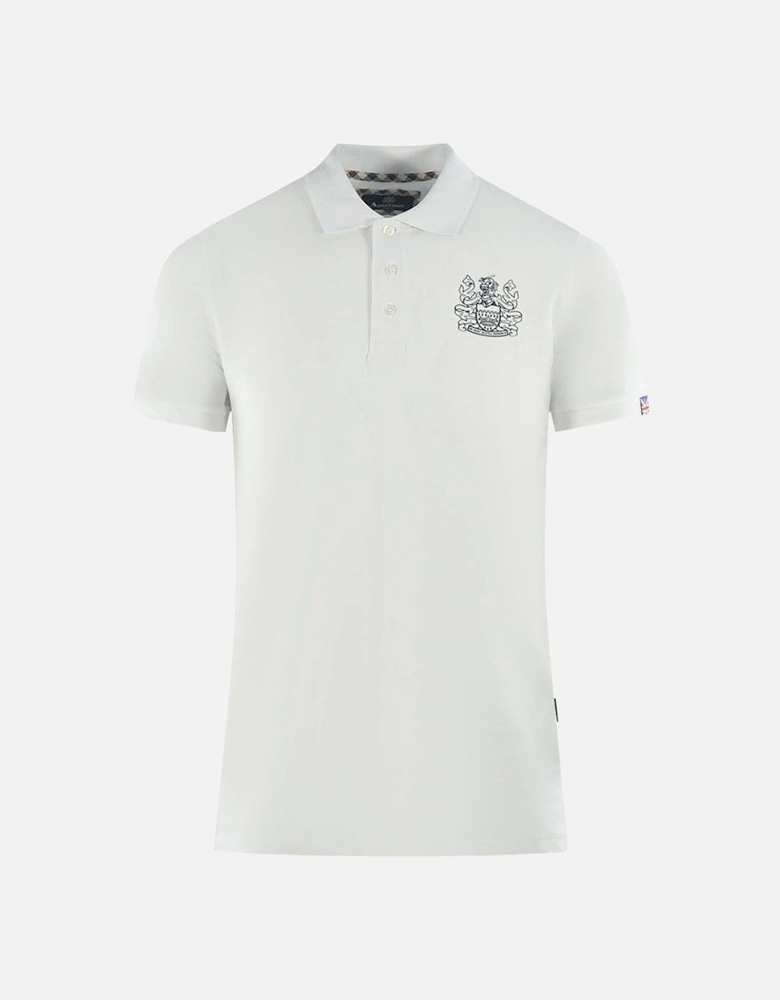 Branded Sleeve White Polo Shirt, 4 of 3