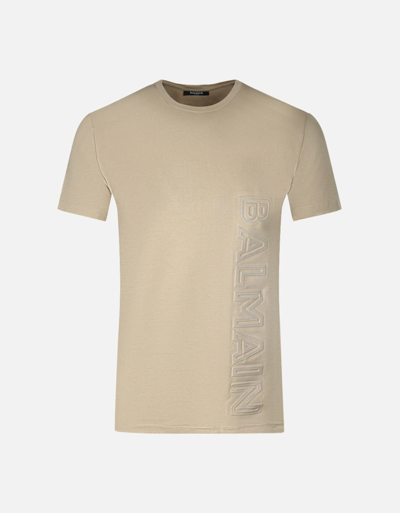 Brand Embossed Logo Sand T-Shirt