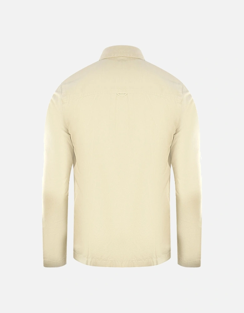 Lyle & Scott Twill Beige Overshirt Jacket