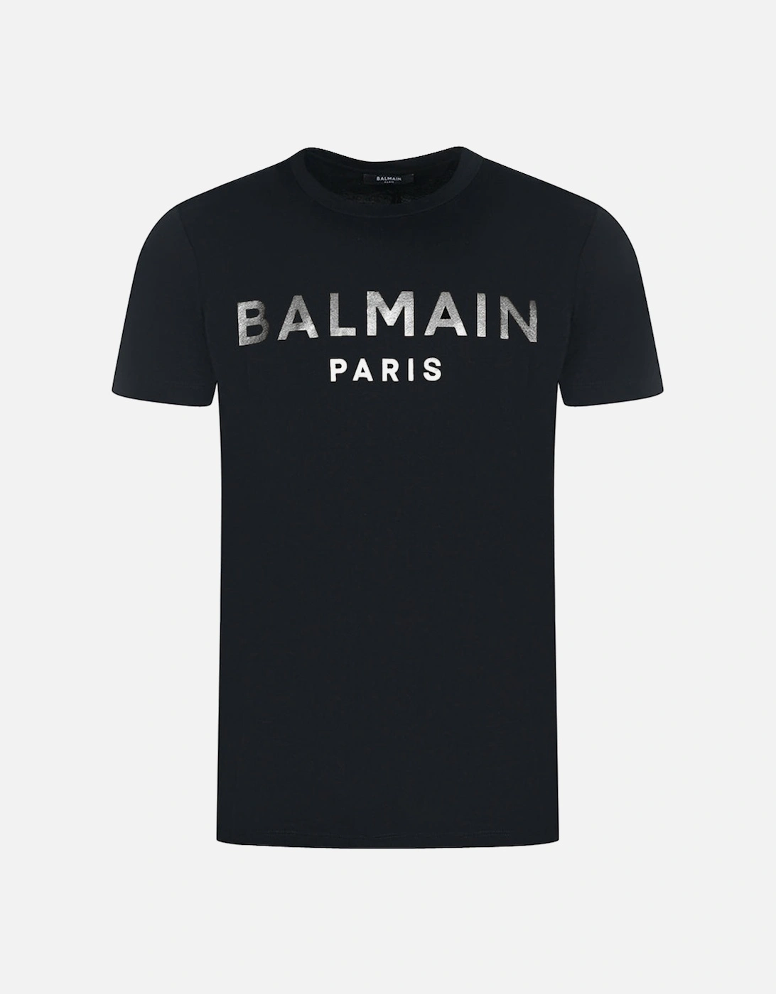 Paris Silver Brand Logo Black T-Shirt, 2 of 1