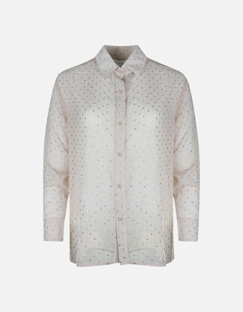 Poly Georget Pink Long Sleeve Shirt