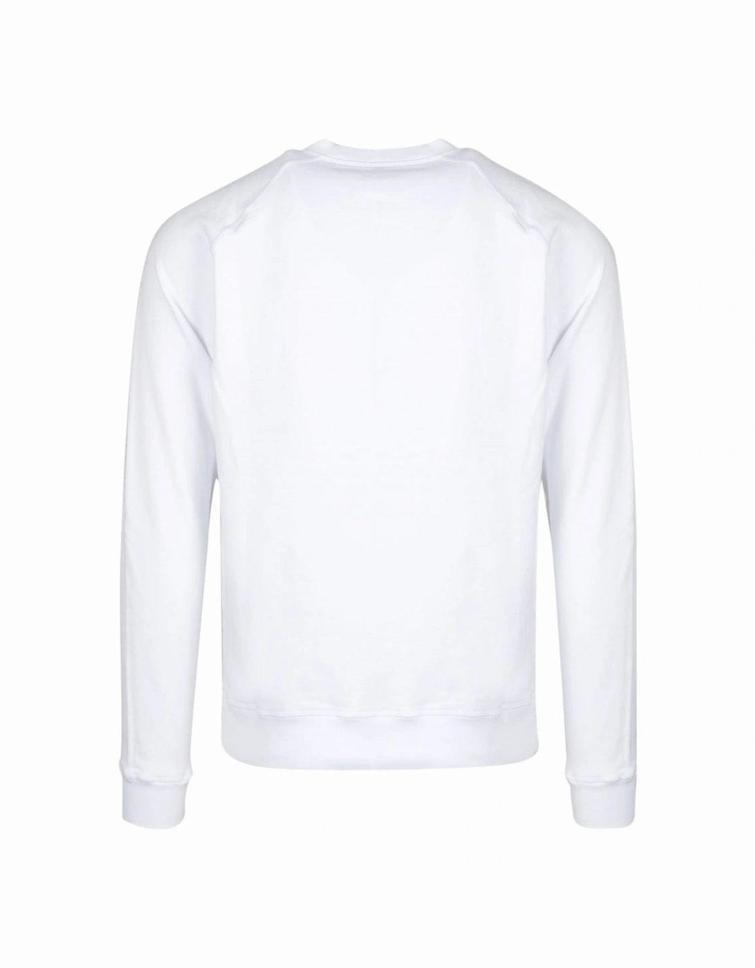 Classic Raglan Fit Logo White Sweater