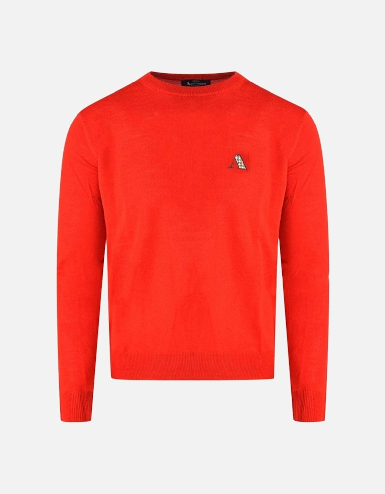 Check A Logo Red Jumper