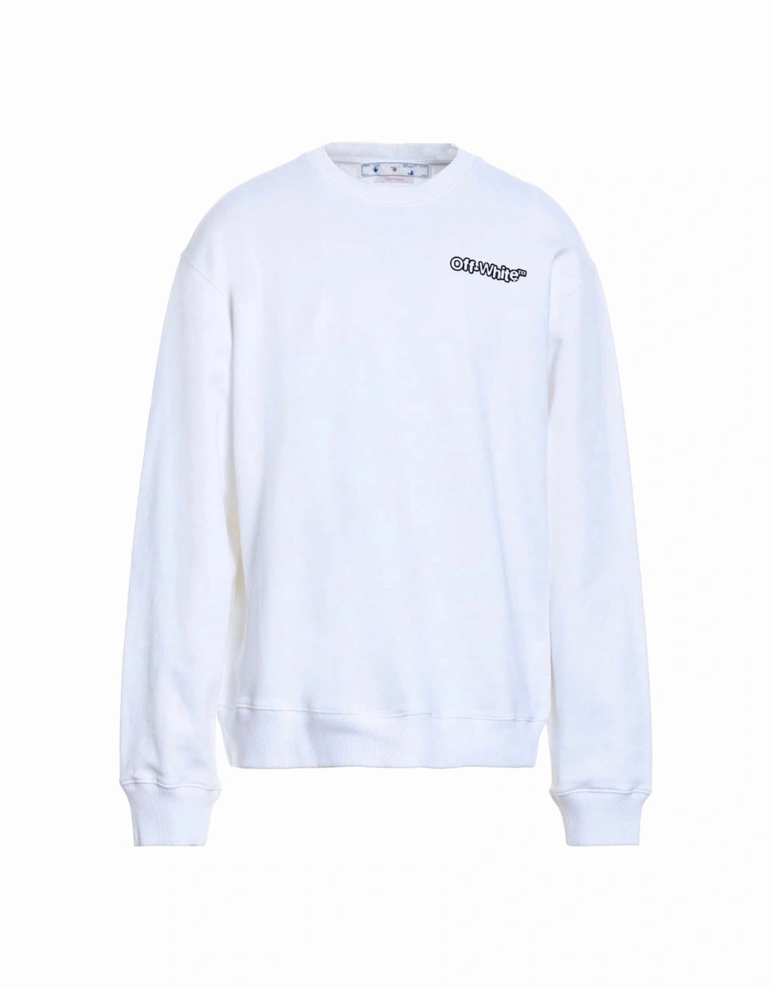 Blur Bold Logo Slim Fit White Sweatshirt, 3 of 2