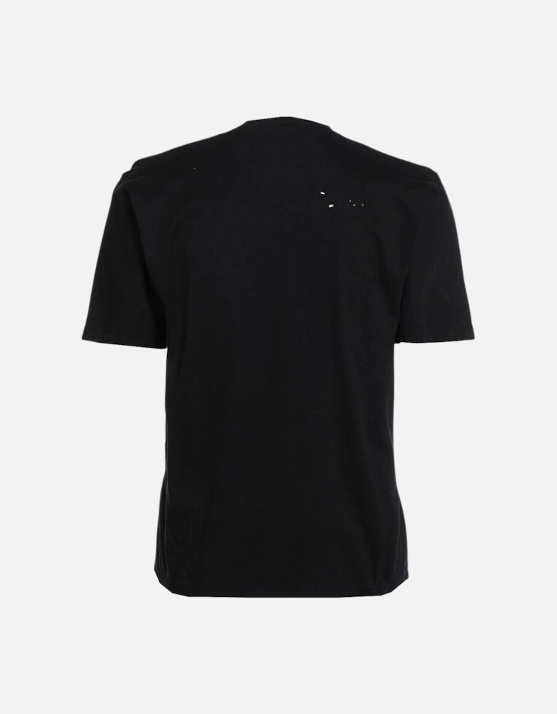 Click Leaf Box Fit Black T-Shirt
