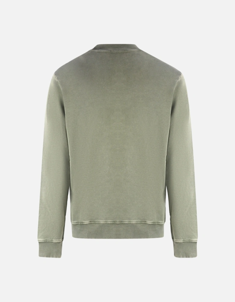 Lyle & Scott Washed Mock Neck Green Sweater