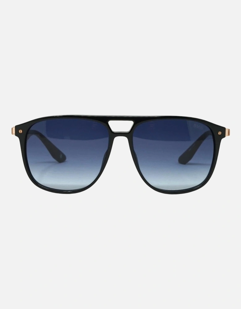 BW0001 01W Shiny Black Sunglasses