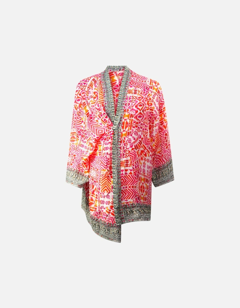 Shiraz 1923 Red Box Kimono Cover Up