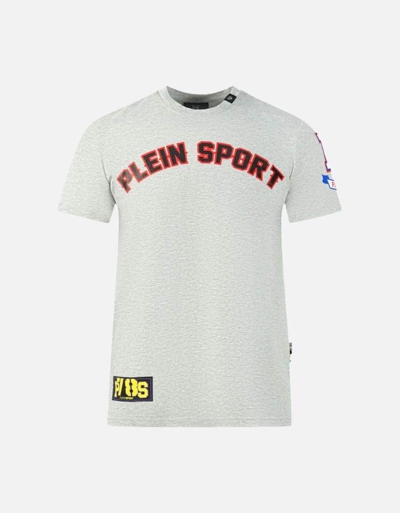 Plein Sport Multi Colour Logos Grey T-Shirt
